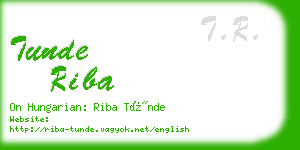 tunde riba business card